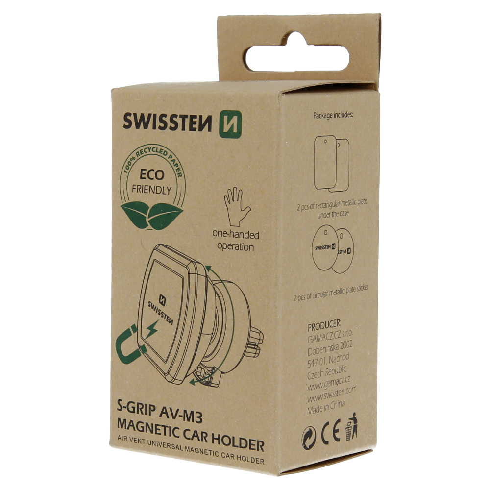 Suport auto Magnetic ventilatia masinii Swissten S-Grip AV-M3 (pachet Eco) thumb