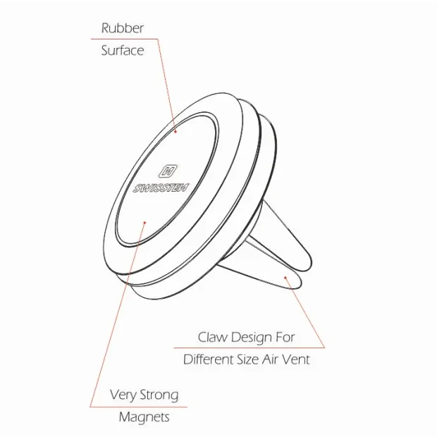 Suport telefon magnetic ventilatia  Swissten S-Grip AV-M4