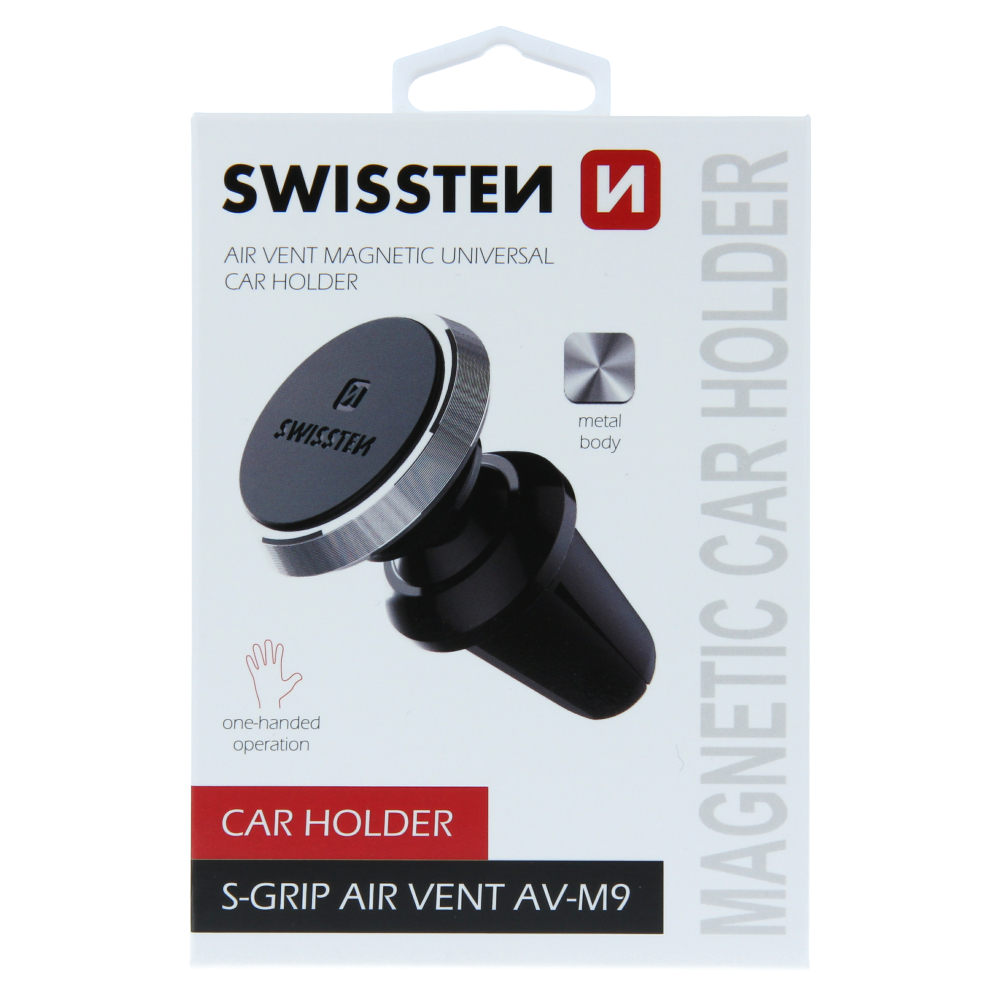 Suport auto magnetic ventilatia masinii Swissten S-Grip AV-M9 Negru-Argintiu thumb
