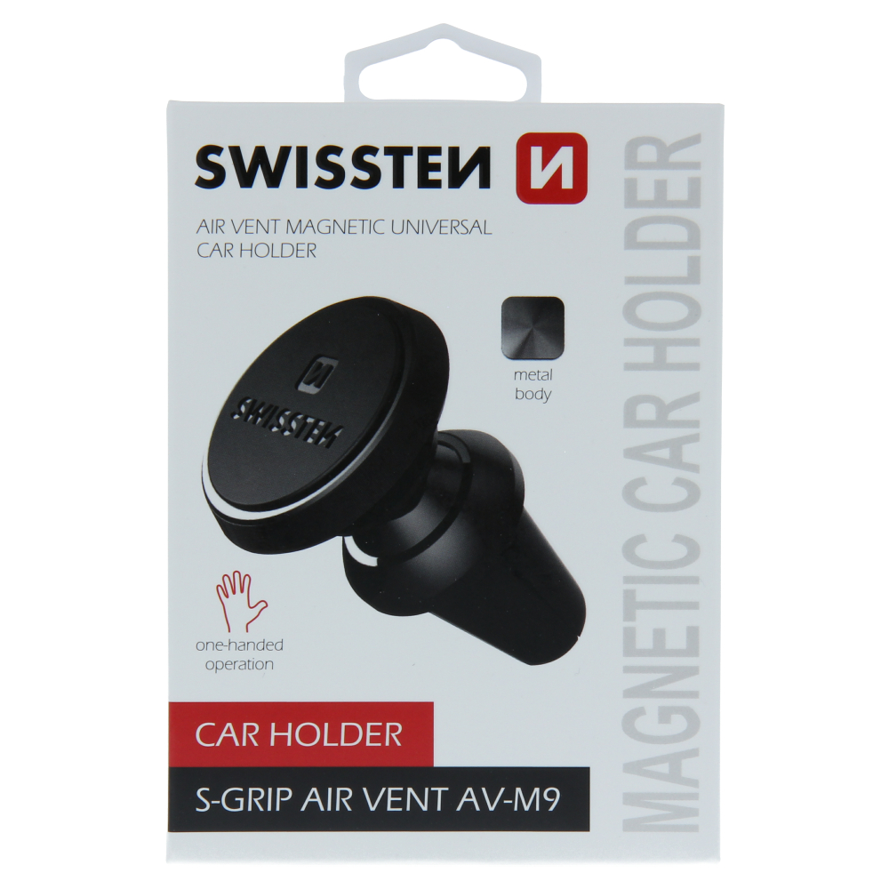 Suport auto magnetic la ventilatia masinii Swissten S-Grip AV-M9 Negru thumb