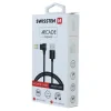 Cablu de date textil magnetic Swissten Arcade USB / Micro USB 1,2 M Negru
