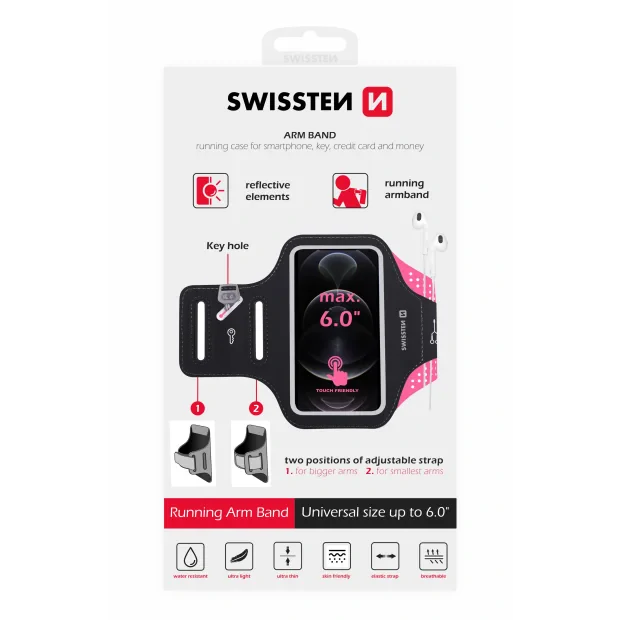 Case Swissten Armband Case 6.0 &quot;Roz