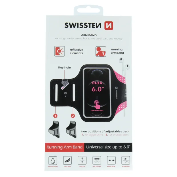 Case Swissten Armband Case 6.0 &quot;Roz