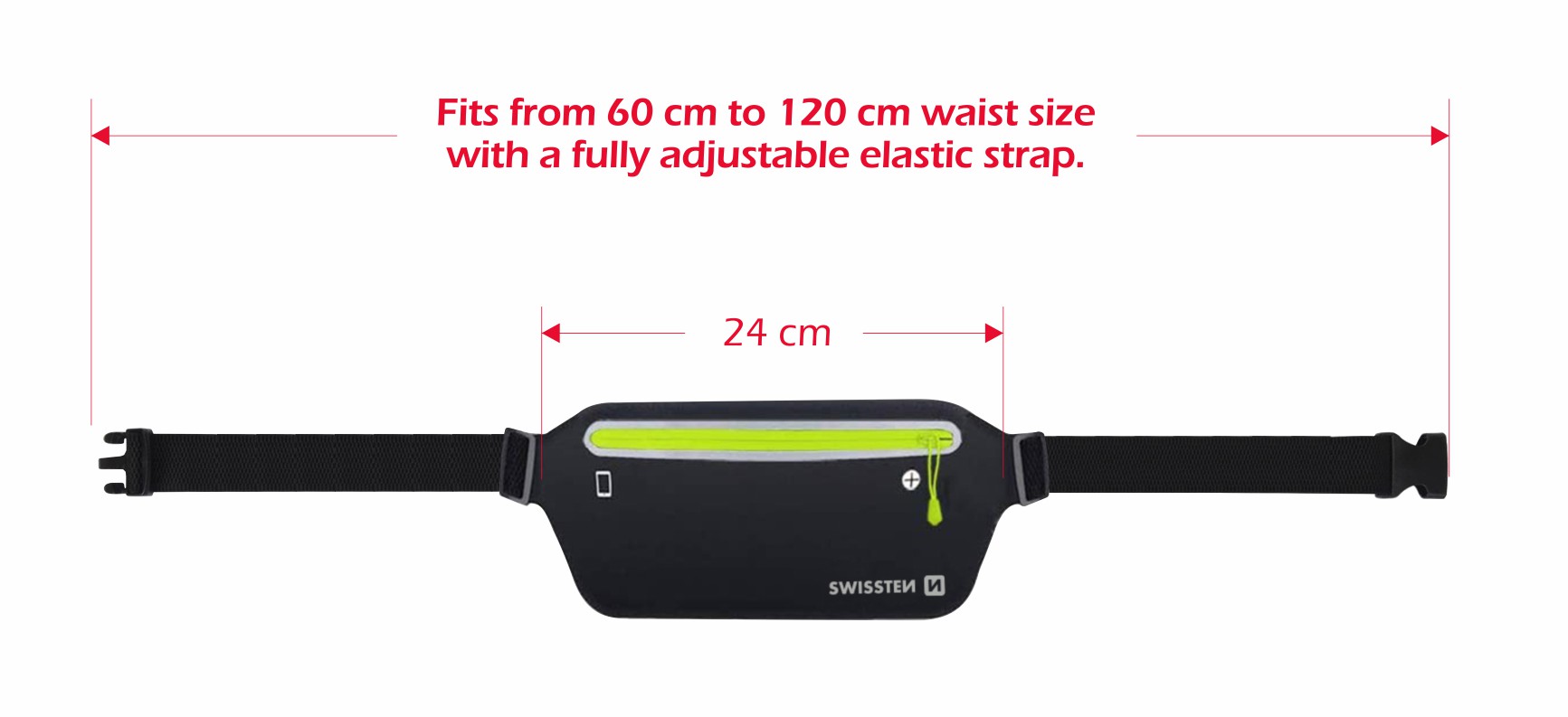 Husa Swissten Waist Bag pentru Telefon Negru thumb