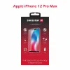 Swissten Glass Full Glue, cadru de culoare, Case friendly iPhone  12 PRO Max Negru