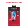 Swissten Glass Full Glue, cadru de culoare, Case friendly Apple iPhone 7 Plus/8 Plus Negru