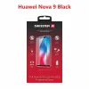 Swissten Glass Full Glue, cadru de culoare, Case friendly Huawei Nova 9 Negru
