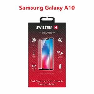 Swissten Glass Full Glue, cadru de culoare, Case friendly Samsung A105 Galaxy A10 Negru