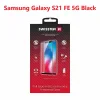Swissten Glass Full Glue, cadru de culoare, Case friendly Samsung G990 Galaxy S21 Fe 5G Negru