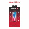 Swissten Glass Full Glue, cadru de culoare, Case friendly Xiaomi 12 PRO Negru