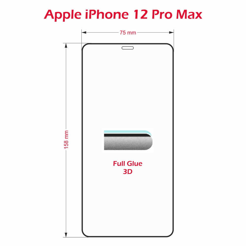 Swissten Ultra Durabil 3D Full Glash Glass Apple iPhone 12 PRO Max Negru thumb