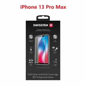 Swissten Ultra Durabil 3D Full Glue Glass Apple iPhone 13 PRO Max Negru