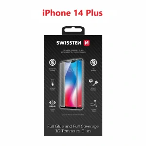 Swissten Glass Ultra Durabil 3D Full Glue Glass Apple iPhone 14 Plus Negru