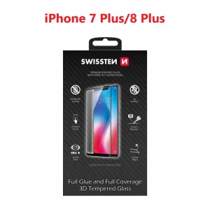 Swissten Ultra Durabil 3D Full Glue Glass Apple iPhone 7 Plus/8 Plus Negru