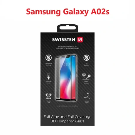 Swissten Ultra Durabil 3d Full Glue Glass Samsung A025 Galaxy A02S Negru