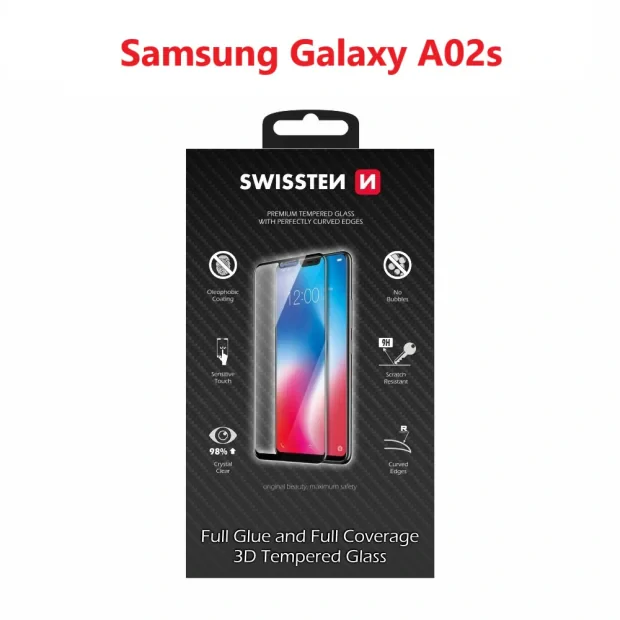 Swissten Ultra Durabil 3d Full Glue Glass Samsung A025 Galaxy A02S Negru