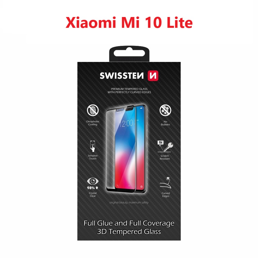 Swissten Glass Ultra Durabil 3d Full Glue Xiaomi Mi 10 Lite Negru thumb