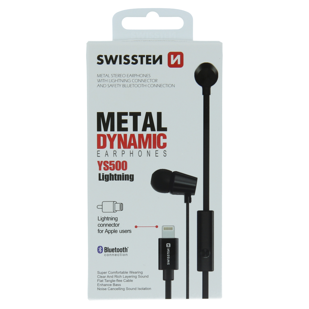 Casti Bluetooth Swissten Earbuds Dymanic Lightning YS00 Negru thumb