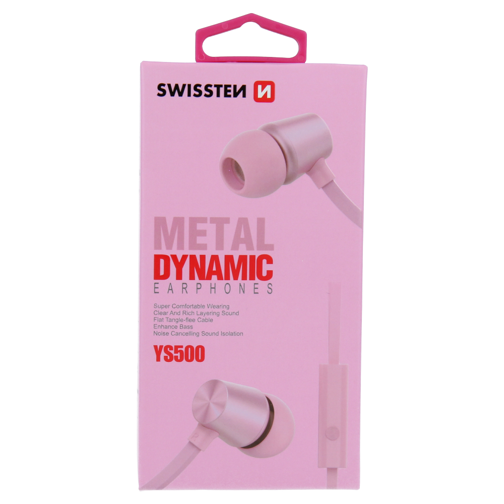 Swissten Earbuds Dynamic YS500 Roz/Auriu thumb