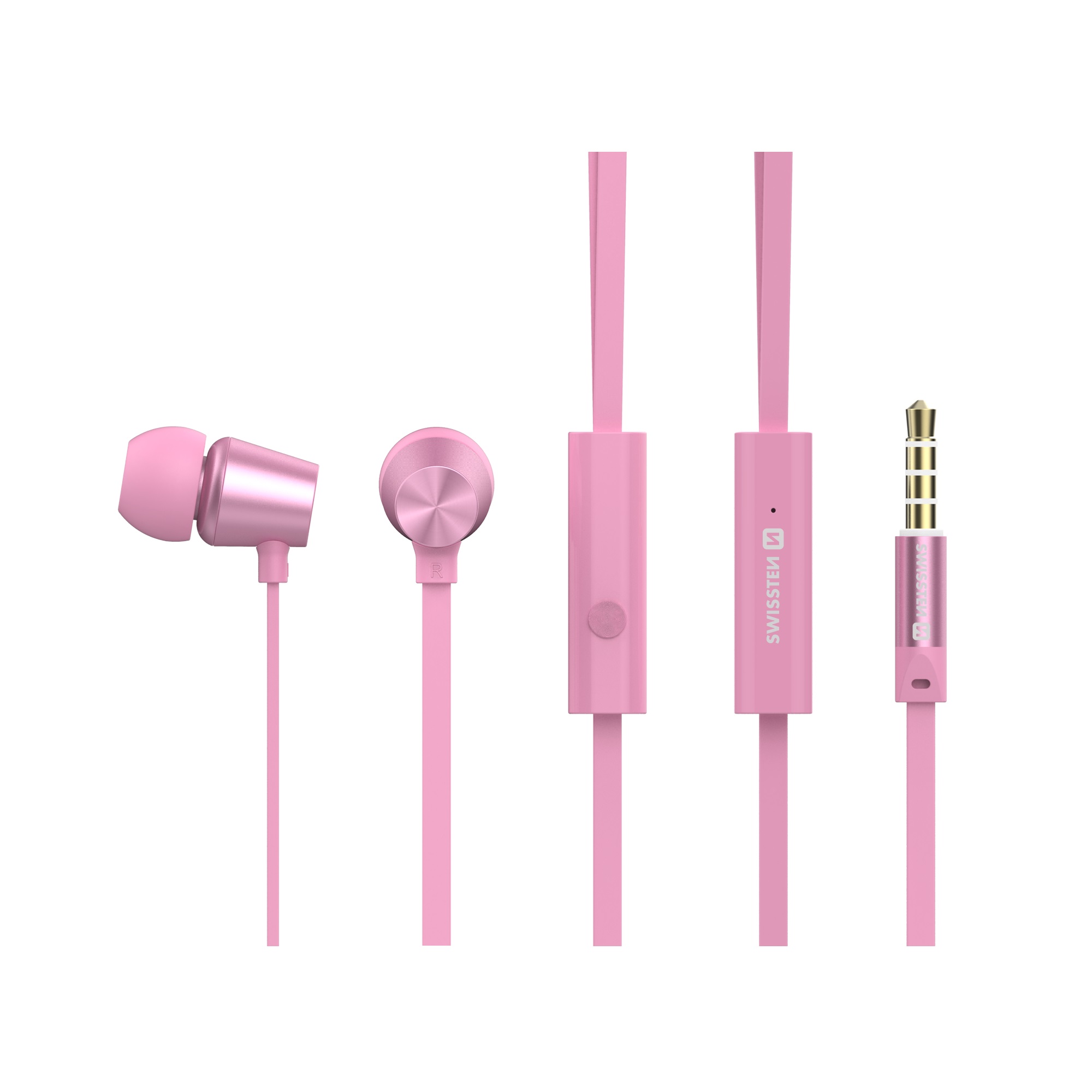 Swissten Earbuds Dynamic YS500 Roz/Auriu thumb