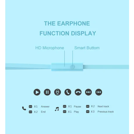 Earbuds Swissten Rainbow YS-D2 elegant