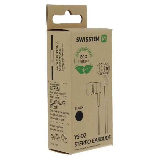 Swissten Earbuds Rainbow YS-D2 elegant (pachet eco)