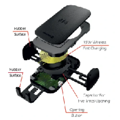 Suport auto inteligent de masina cu incarcare wireless Swissten 15W s-grip W2-HK3