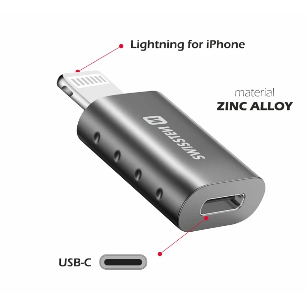 Swissten Adapter Lightning (M)/USB-C (F)