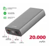 Swissten Aluminum Power Bank 20000 MAH 20W power Gri
