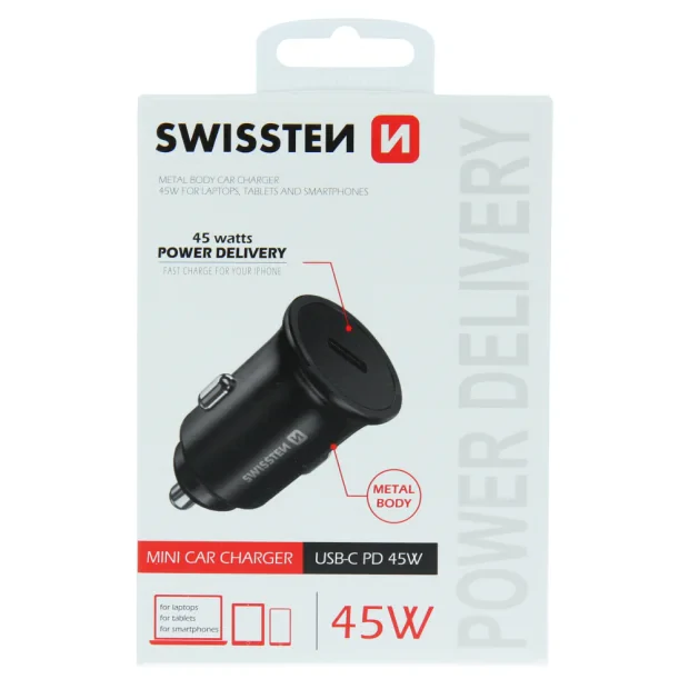 Adaptor Swissten CL PD3.0 45W Negru