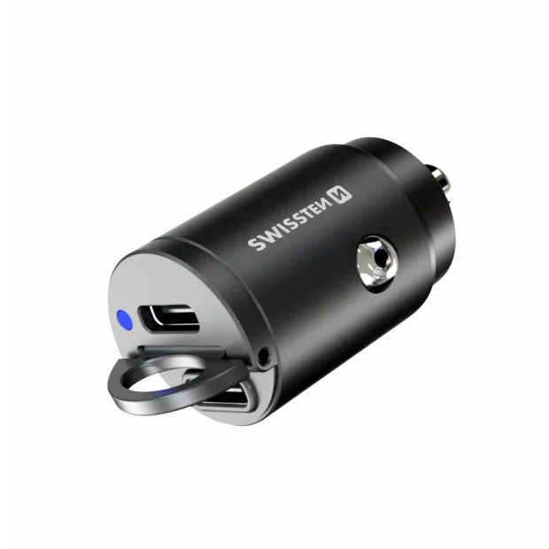 Adaptor Swissten CL power 2x USB-C 30W Nano Negru