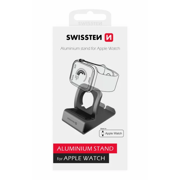 Swissten suport aluminiu Apple Watch Grey