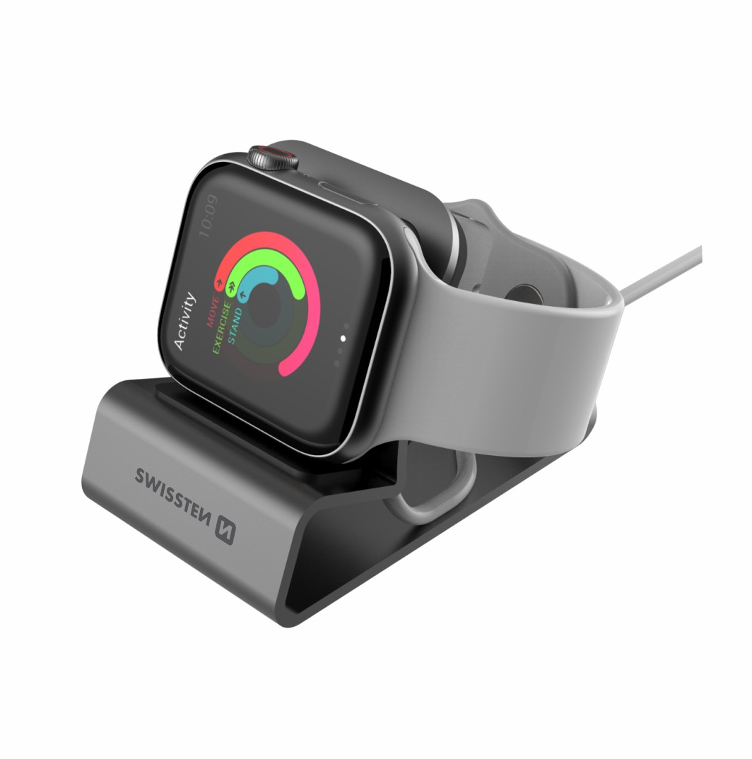 Swissten suport aluminiu Apple Watch Grey thumb