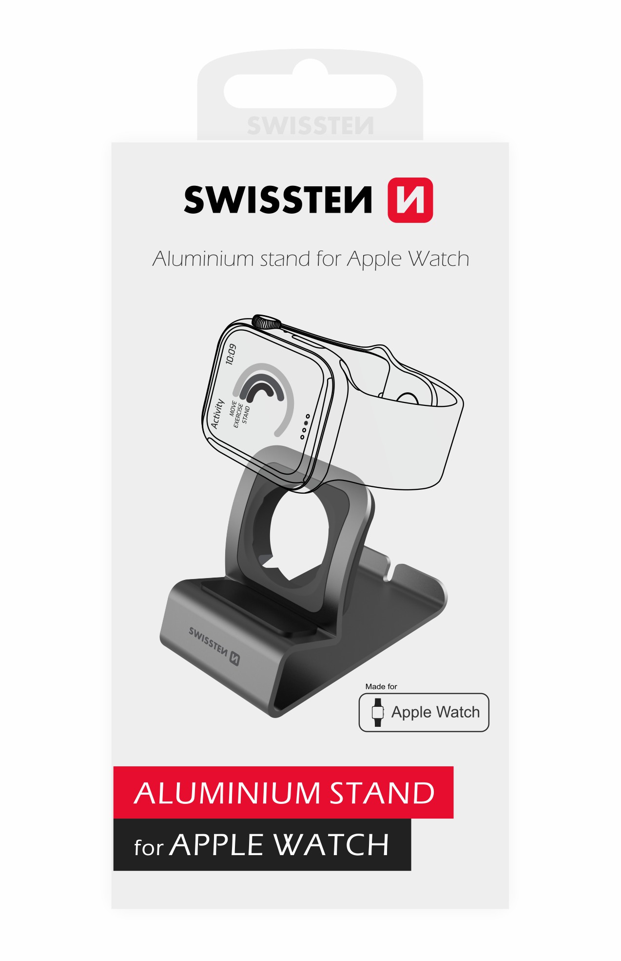 Swissten suport aluminiu Apple Watch Grey thumb