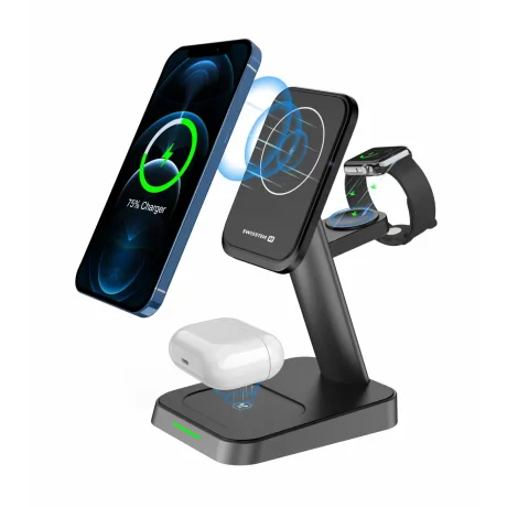 Swissten Magstick Wireless Stand 3in1 22,5 W elegant (compatibil cu Magsafe)