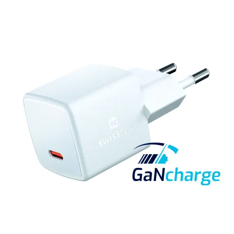 Adaptor Swissten Mini Travel Gan USB-C 25W Power delivery