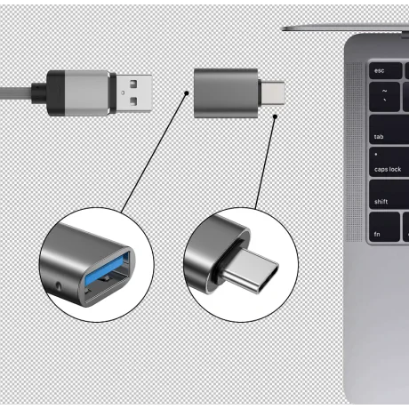 Swissten OTG Adapter USB-C (M)/USB-A (F)