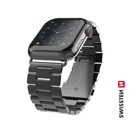 Swissten Curea PRO Apple Watch Metal 38-40 mm Negru