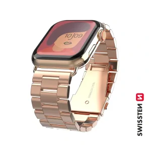 Swissten Curea PRO Apple Watch Metal 38-40 mm Roz Gold