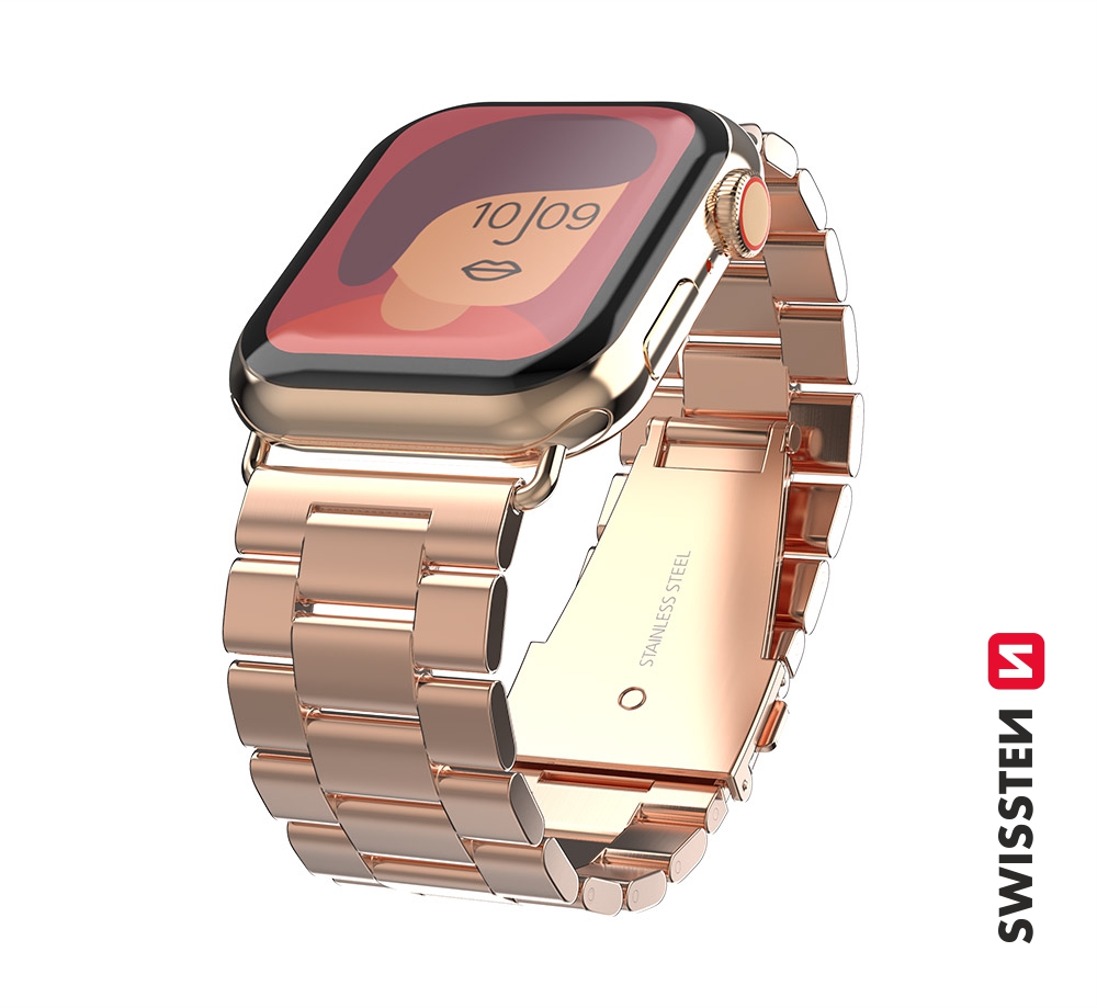 Swissten Curea PRO Apple Watch Metal 38-40 mm Roz Gold thumb