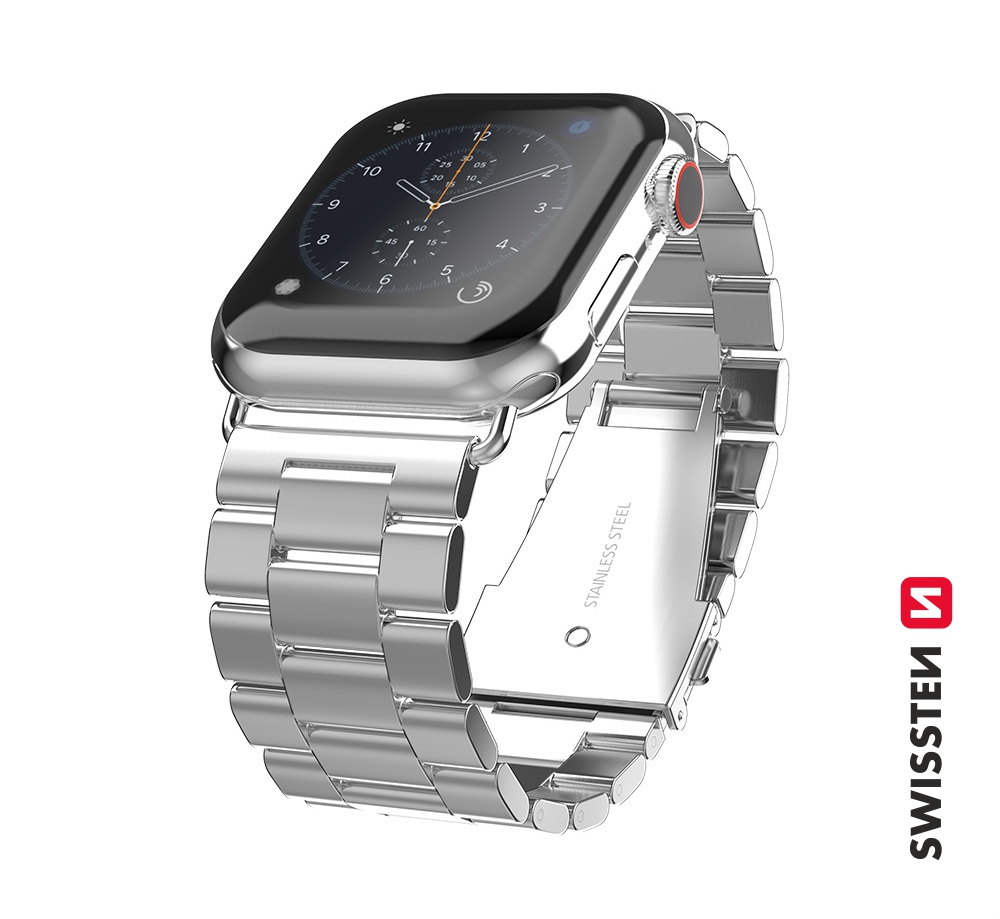 Swissten Curea PRO Apple Watch Metal 38-40 mm Argintiu thumb