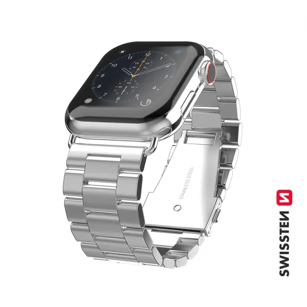Swissten Curea PRO Apple Watch Metal 38-40 mm Argintiu