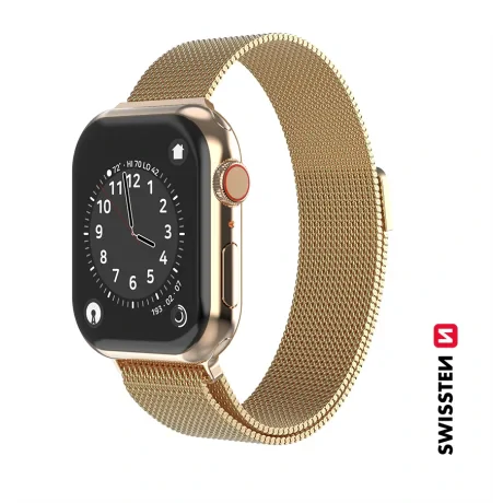 Swissten Curea PRO Apple Watch Milan Pull 38-40 mm Gold