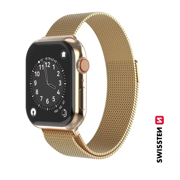 Swissten Curea PRO Apple Watch Milan Pull 38-40 mm Gold