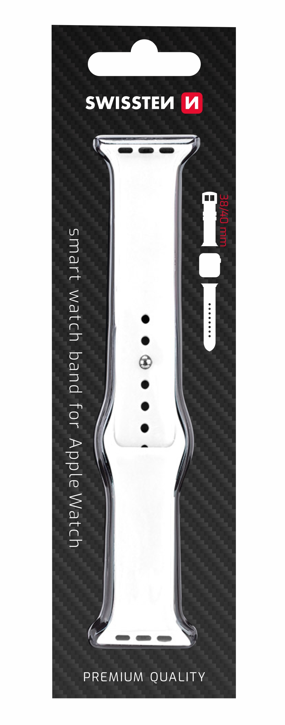 Swissten Curea PRO Apple Watch Silicon 38-40 mm Alb thumb