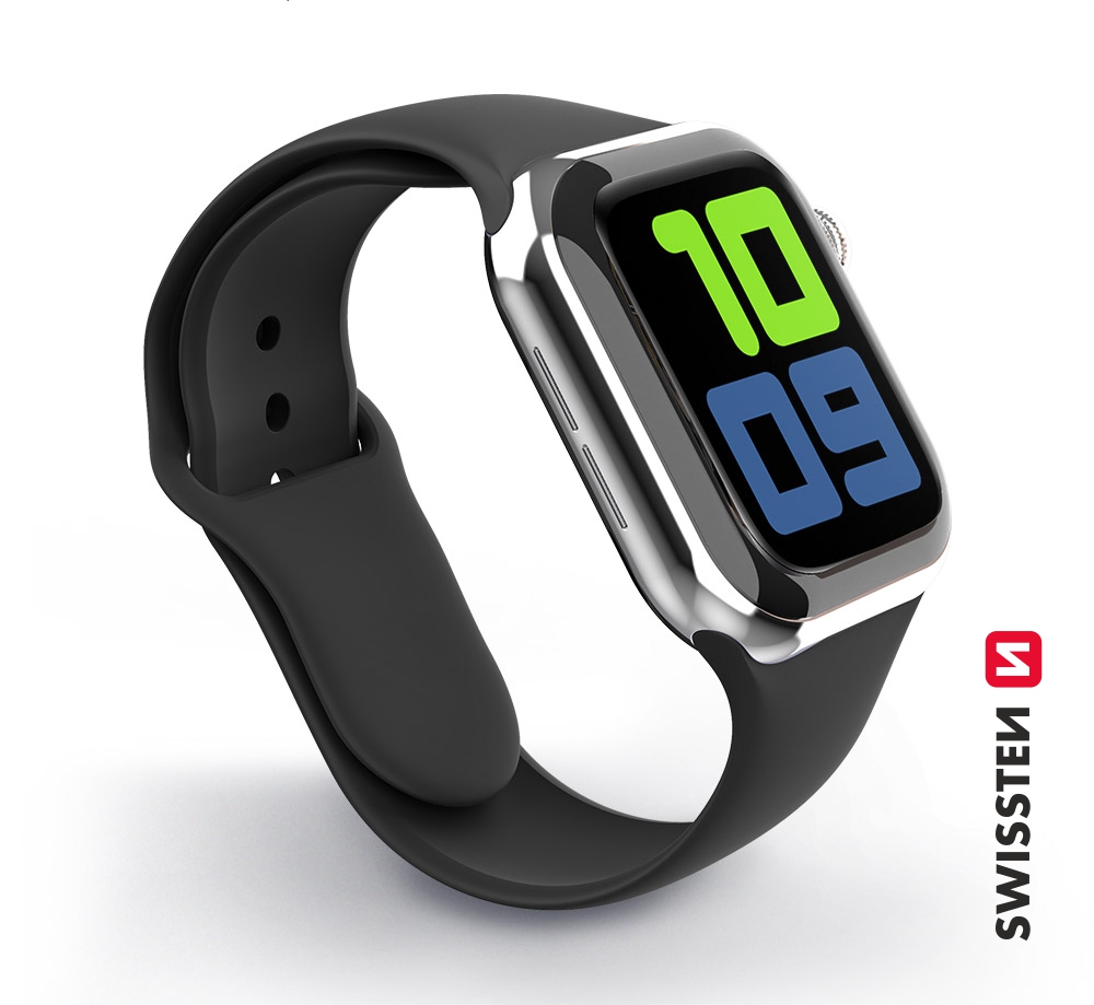 Swissten Curea PRO Apple Watch Silicon 38-40 mm Negru thumb