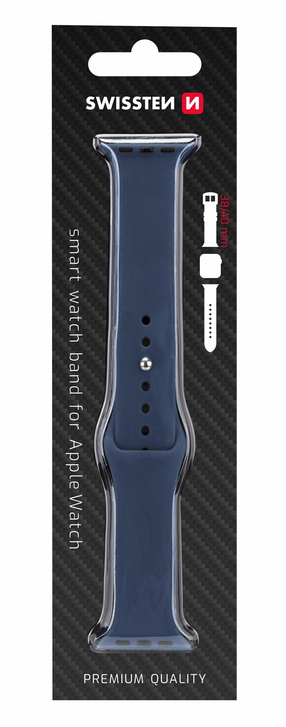 Swissten Curea PRO Apple Watch Silicon 38-40 mm albastru thumb