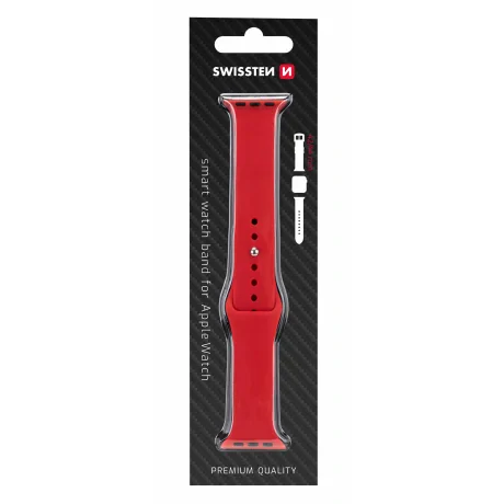 Swissten Curea PRO Apple Watch Silicon 42-44 mm Rosu