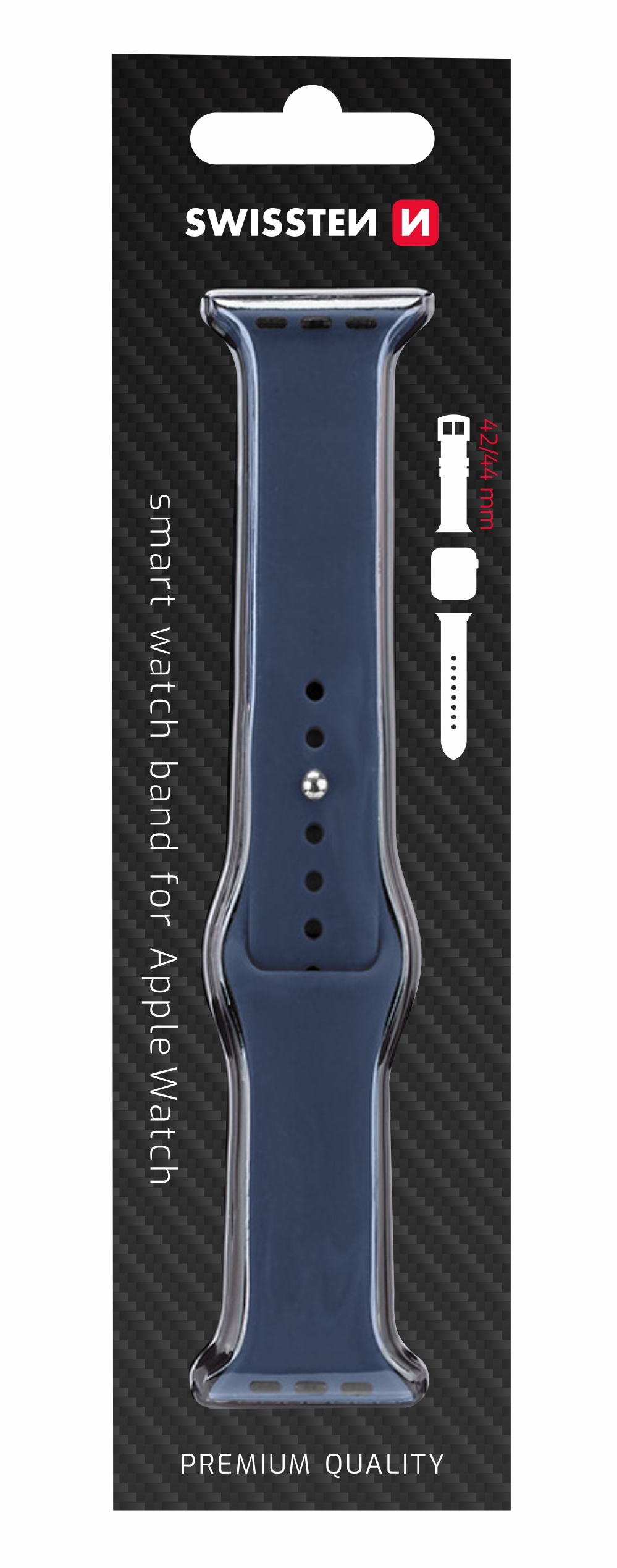 Swissten Curea PRO Apple Watch Silicon 42-44 mm albastru thumb