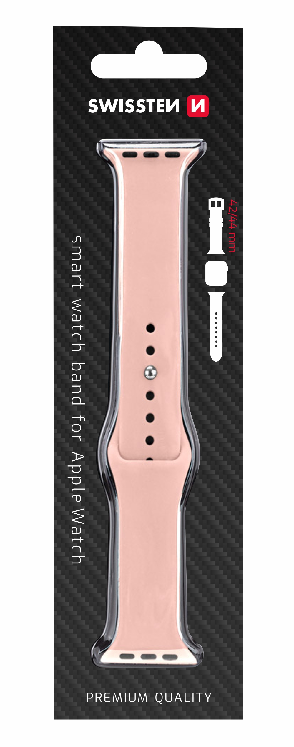 Swissten Curea PRO Apple Watch Silicon 42-44 mm PINK SAND thumb